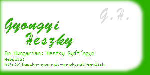 gyongyi heszky business card